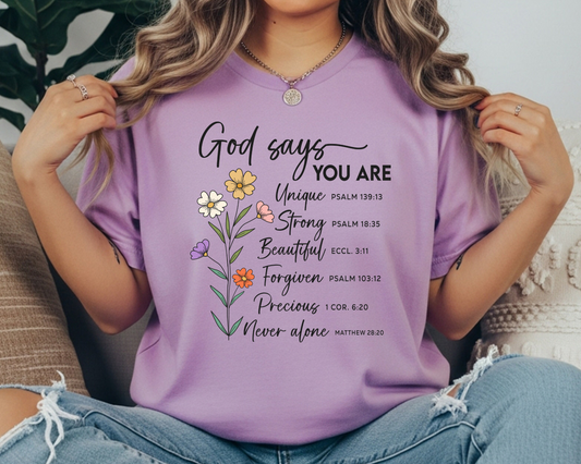 Comfort Colors Christian T-Shirt: Bible Verse, Love & Grace | Christian T-Shirts Women - JennyO