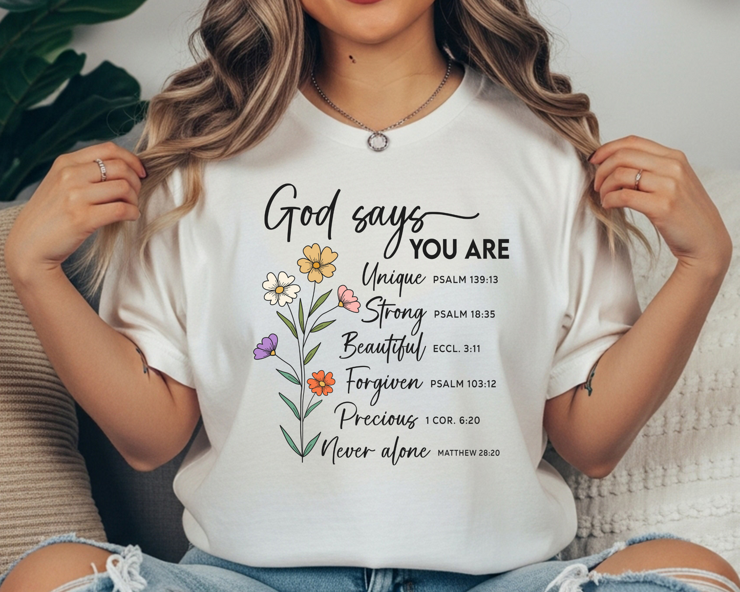 Comfort Colors Christian T-Shirt: Bible Verse, Love & Grace | Christian T-Shirts Women - JennyO