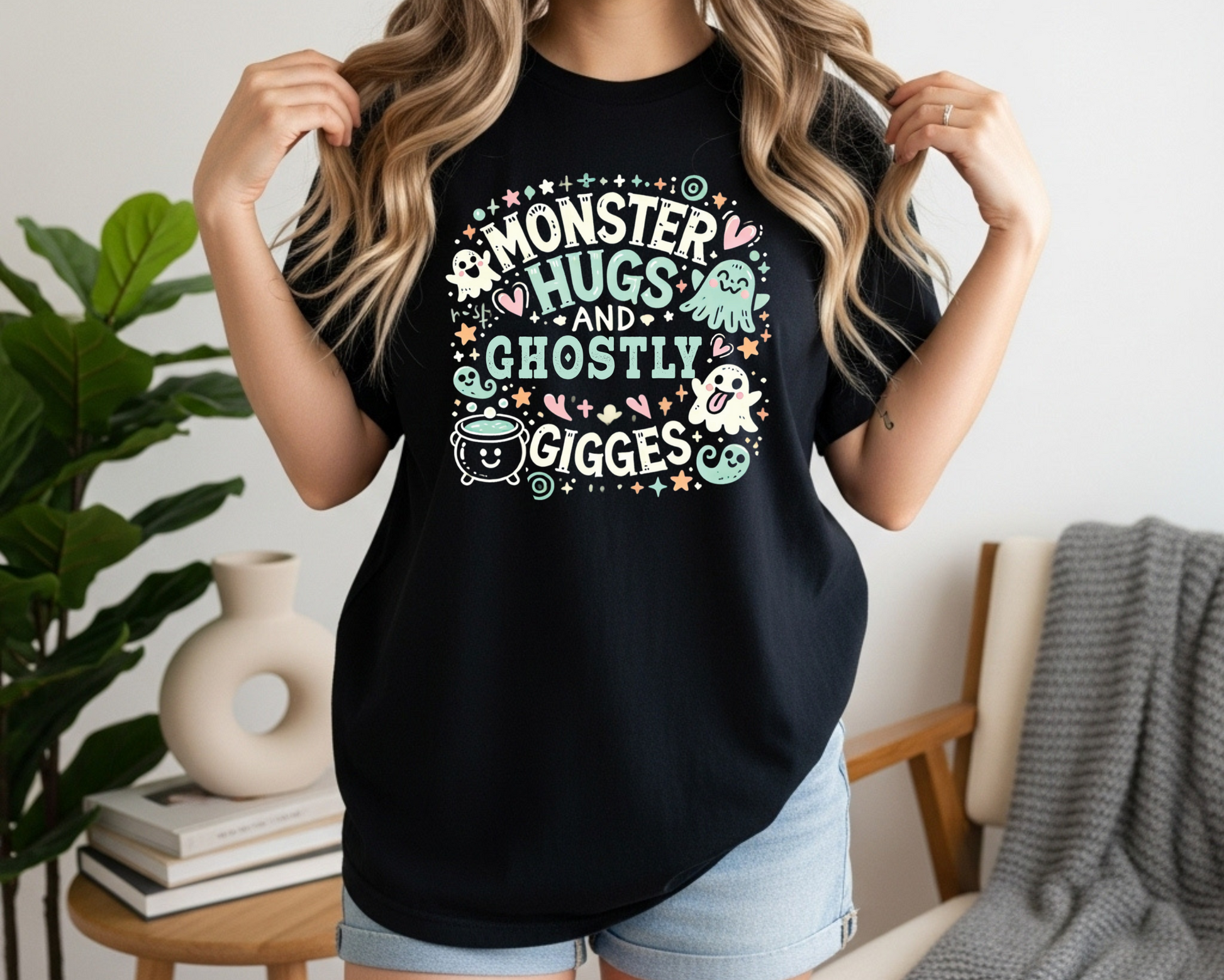 Momster Halloween T-Shirt | Comfort Colors Tee | Vintage Style | Momster Halloween Shirt - JennyO