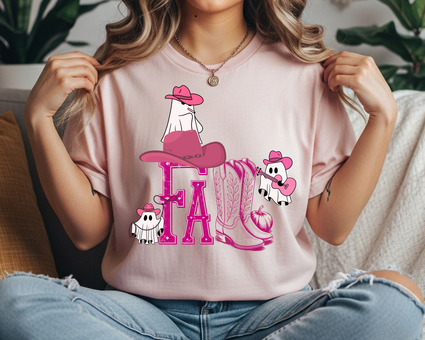 Fall Cowgirl T-Shirt | Vintage Style Comfort Colors Tee for Autumn Adventures - JennyO