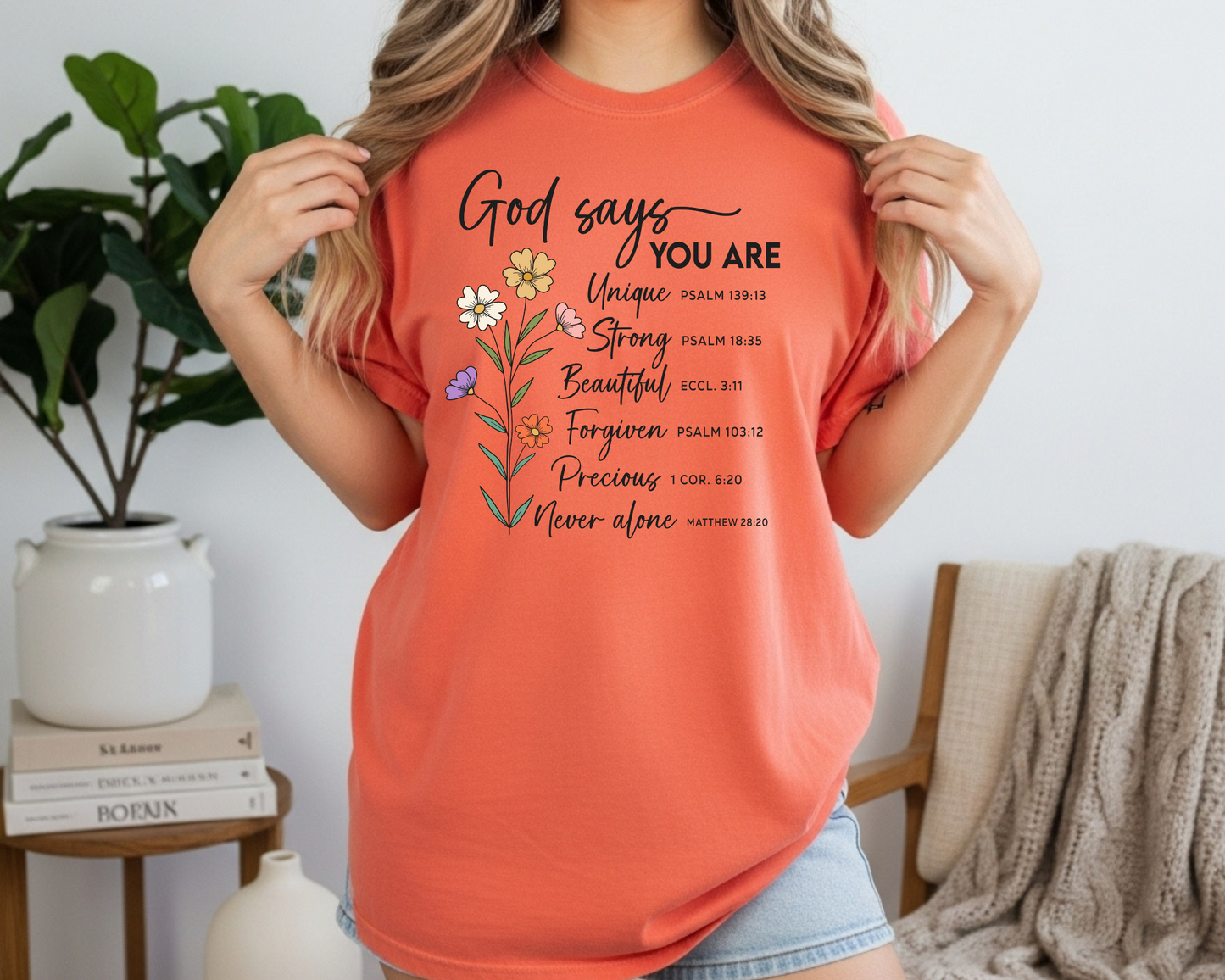 Comfort Colors Christian T-Shirt: Bible Verse, Love & Grace | Christian T-Shirts Women - JennyO