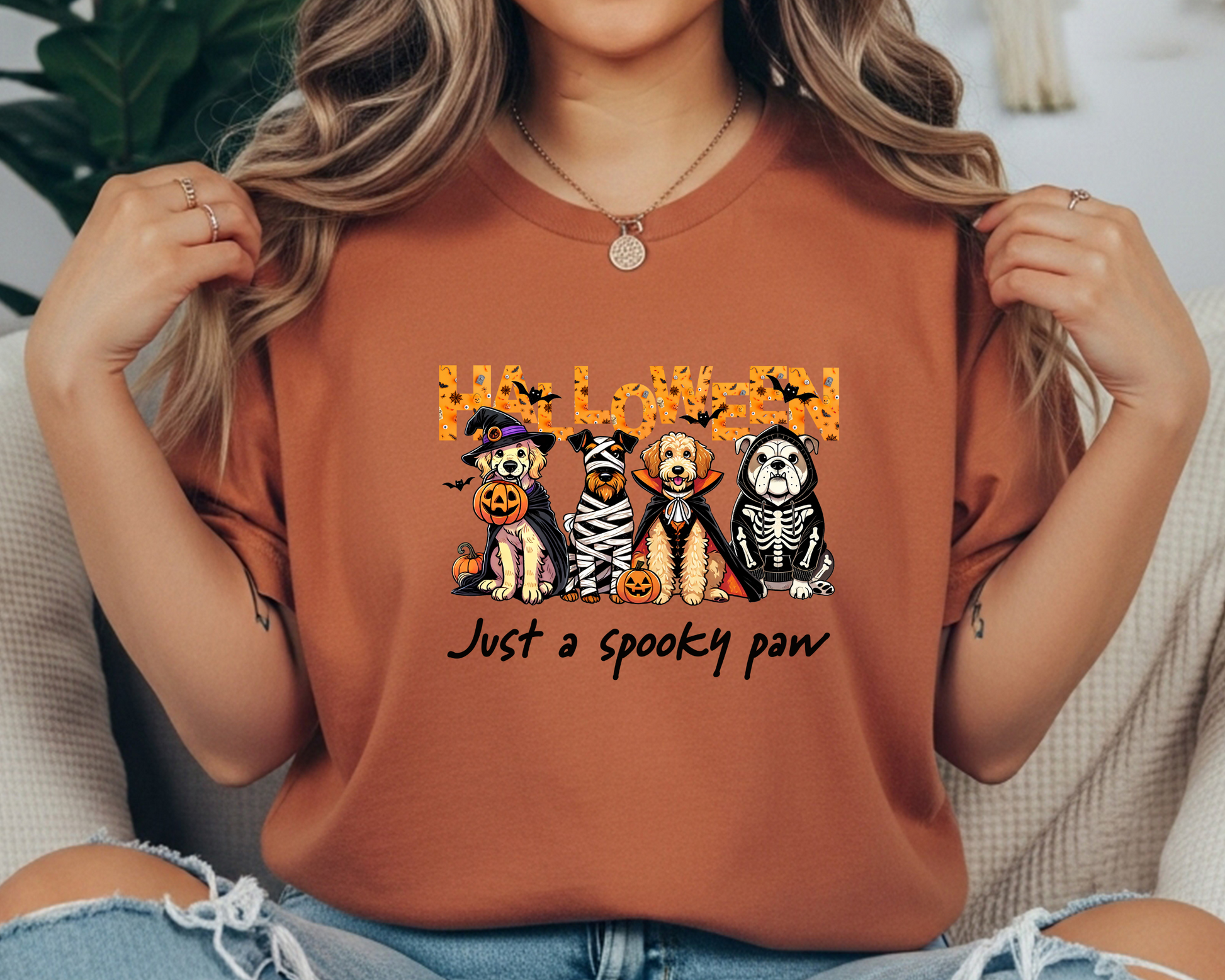 Halloween Dog Lover Shirt | Comfy Unisex Graphic Tee for Dog Enthusiasts - JennyO