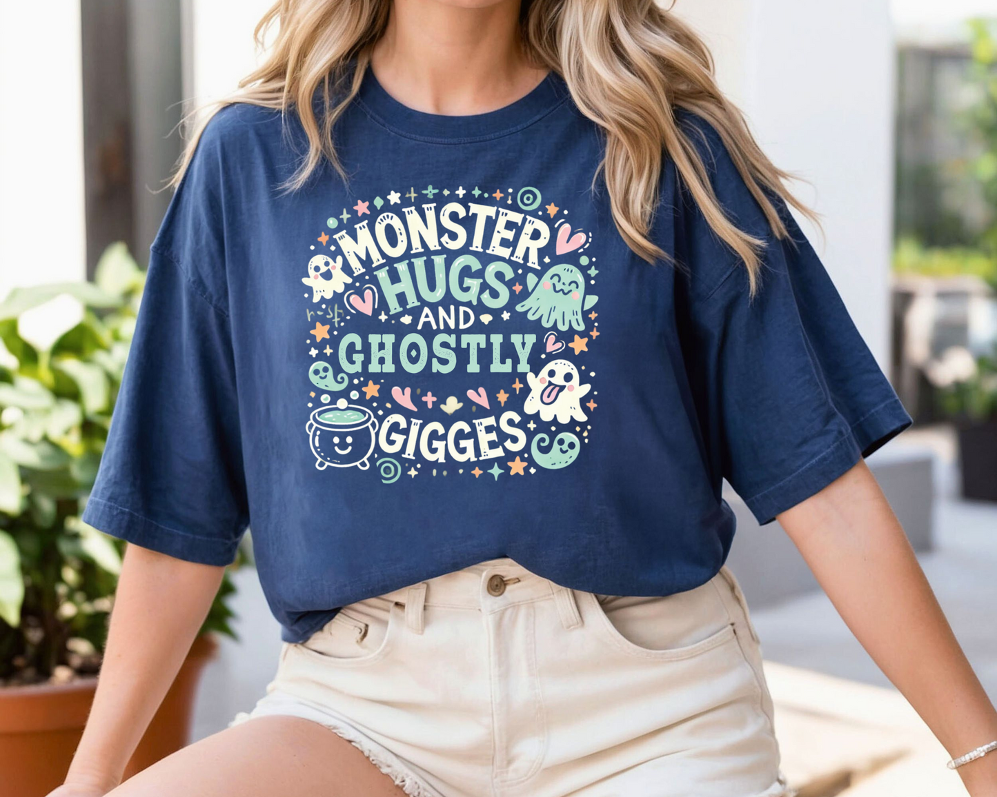 Momster Halloween T-Shirt | Comfort Colors Tee | Vintage Style | Momster Halloween Shirt - JennyO