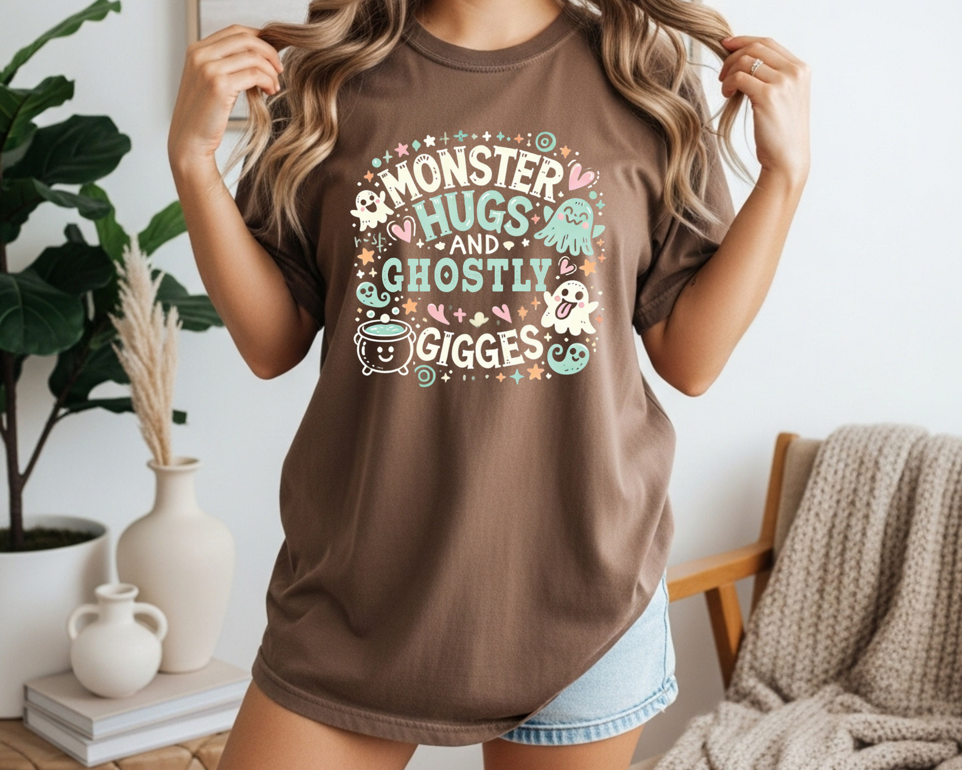 Momster Halloween T-Shirt | Comfort Colors Tee | Vintage Style | Momster Halloween Shirt - JennyO
