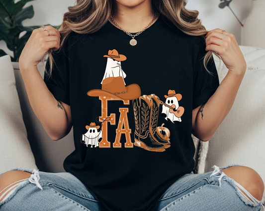 Fall Cowgirl T-Shirt | Vintage Style Comfort Colors Tee for Autumn Adventures - JennyO