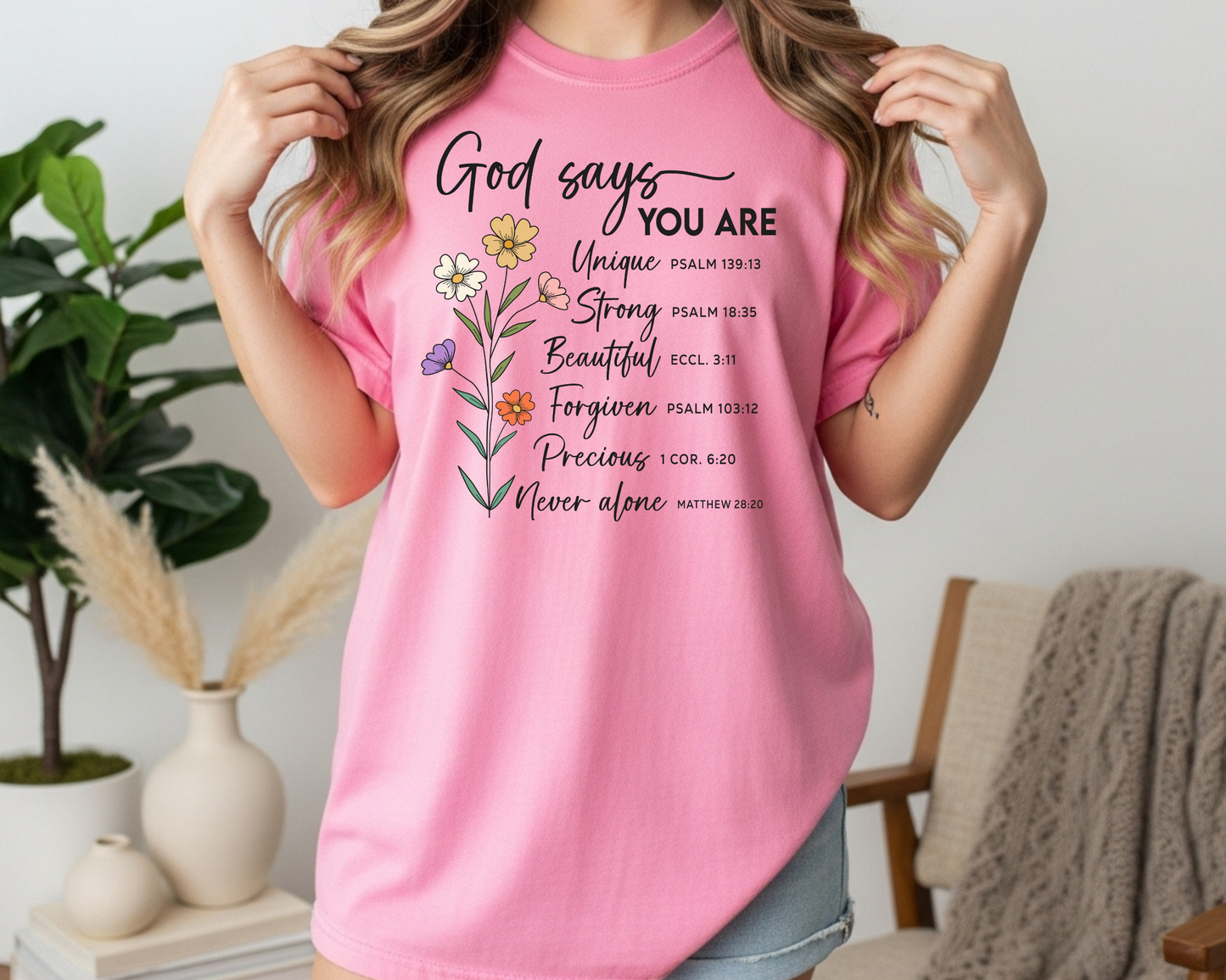 Comfort Colors Christian T-Shirt: Bible Verse, Love & Grace | Christian T-Shirts Women - JennyO