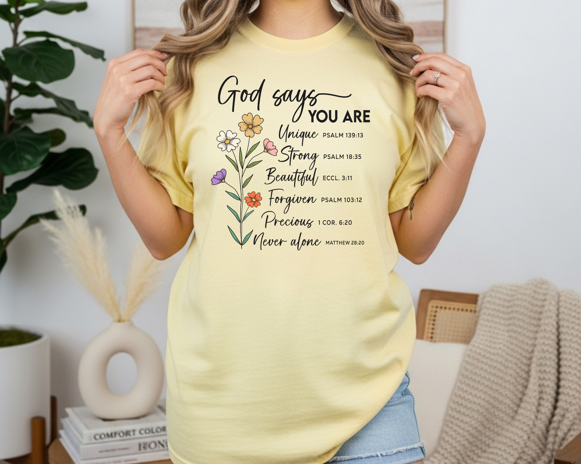 Comfort Colors Christian T-Shirt: Bible Verse, Love & Grace | Christian T-Shirts Women - JennyO