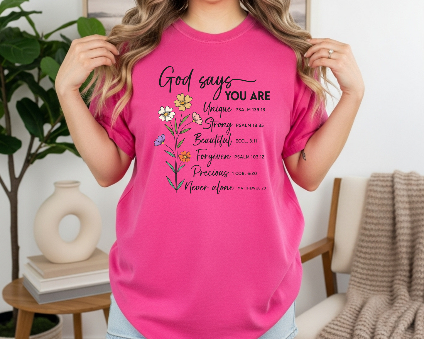 Comfort Colors Christian T-Shirt: Bible Verse, Love & Grace | Christian T-Shirts Women - JennyO