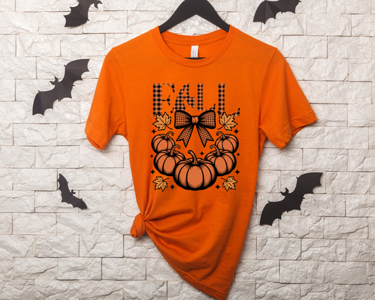 Coquette Fall Pumpkin Bow T-Shirt - Comfort Colors Women's Tee