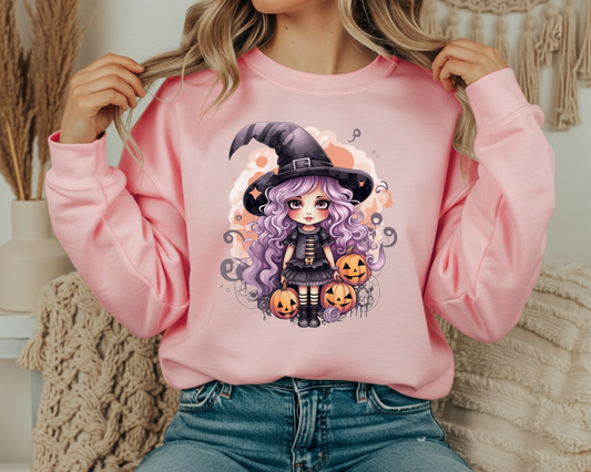 Witchy Vibes Sweatshirt: Cozy Halloween Crewneck - Women's Fall Style - JennyO